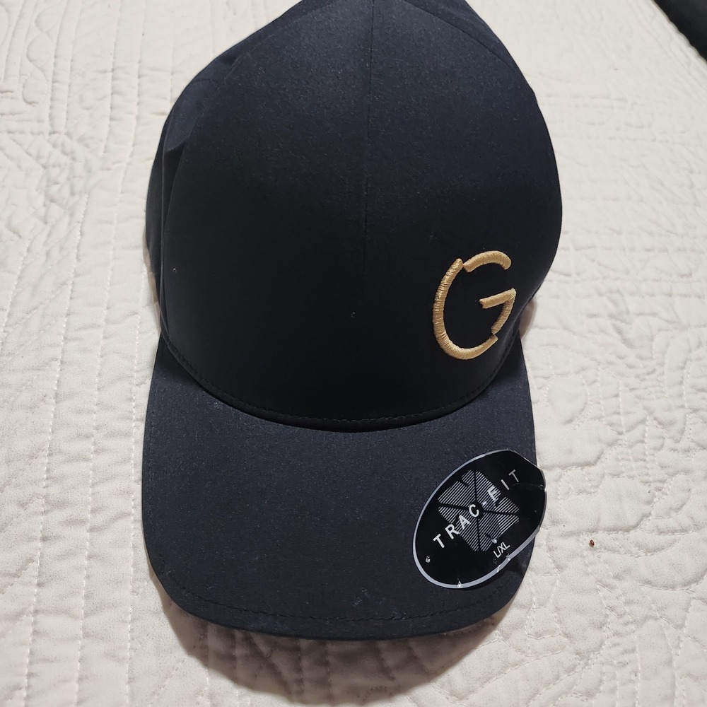 OGara Coach Luxury Car Group Black Gold Embroidered Trac-Fit Hat Cap L/XL New